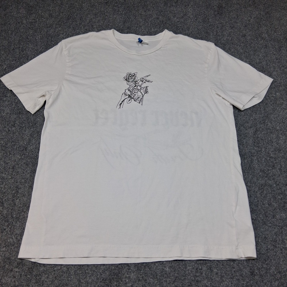H&M Divided Essentials Shirt‎ Woman Size L White Short Sleeve  T-Shirt